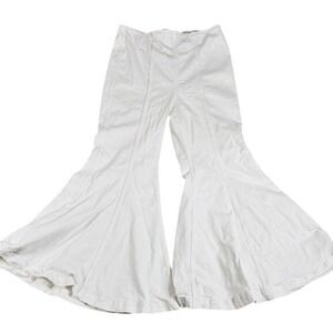 Free People Flare Jeans Women 30 White Just Float On Flare High Rise Bell Bottom